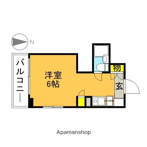 プリンセスコート赤堤(ワンルーム/2階)の間取り写真