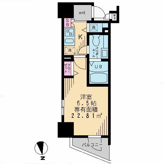 ドゥーエ学芸大学Ⅱ(1K/3階)の間取り写真
