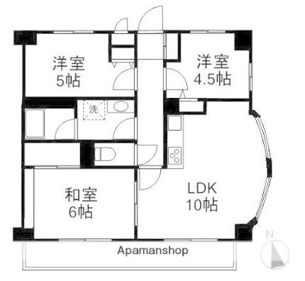 レピドール福田1(3DK/2階)の間取り写真