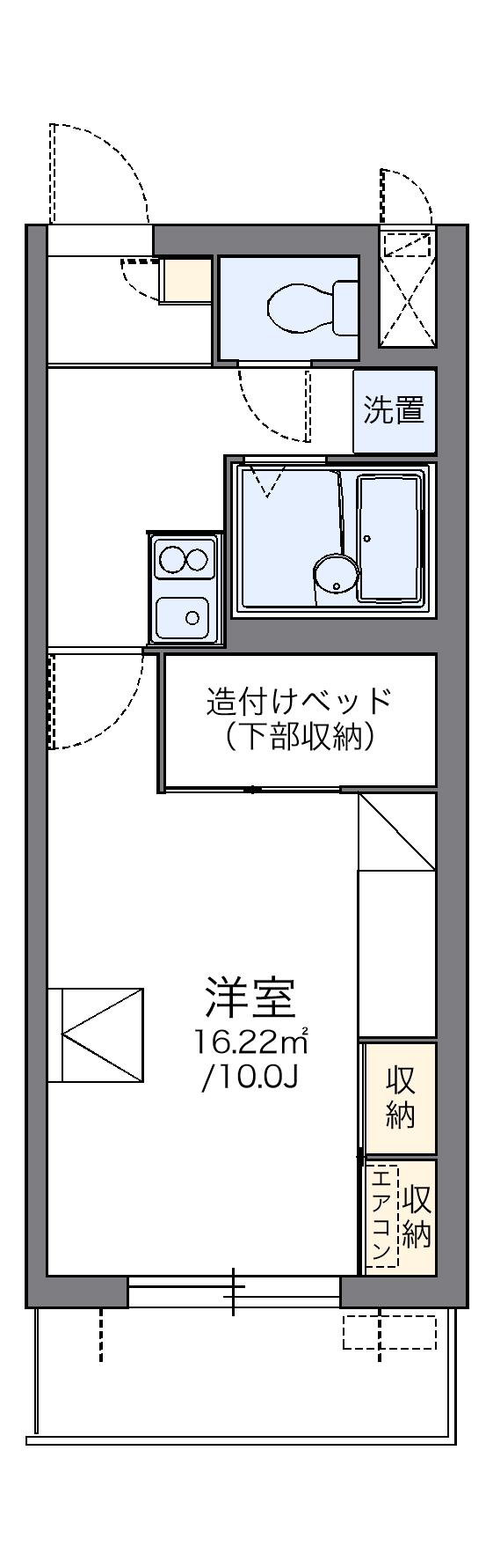 レオパレスパルコートE 1階階 間取り
