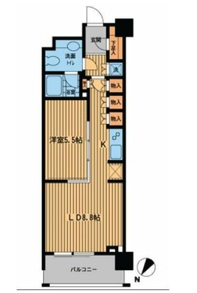 プライムアーバン日本橋横山町 7階階 間取り