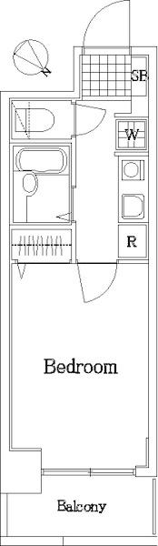 メインステージ巣鴨(1K/4階)の間取り写真