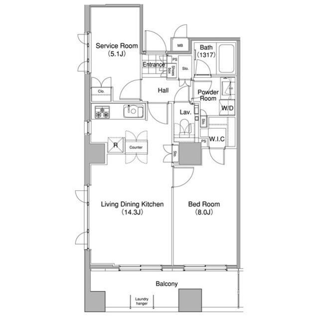 コンフォリア東池袋ウエスト(1SLDK/11階)の間取り写真