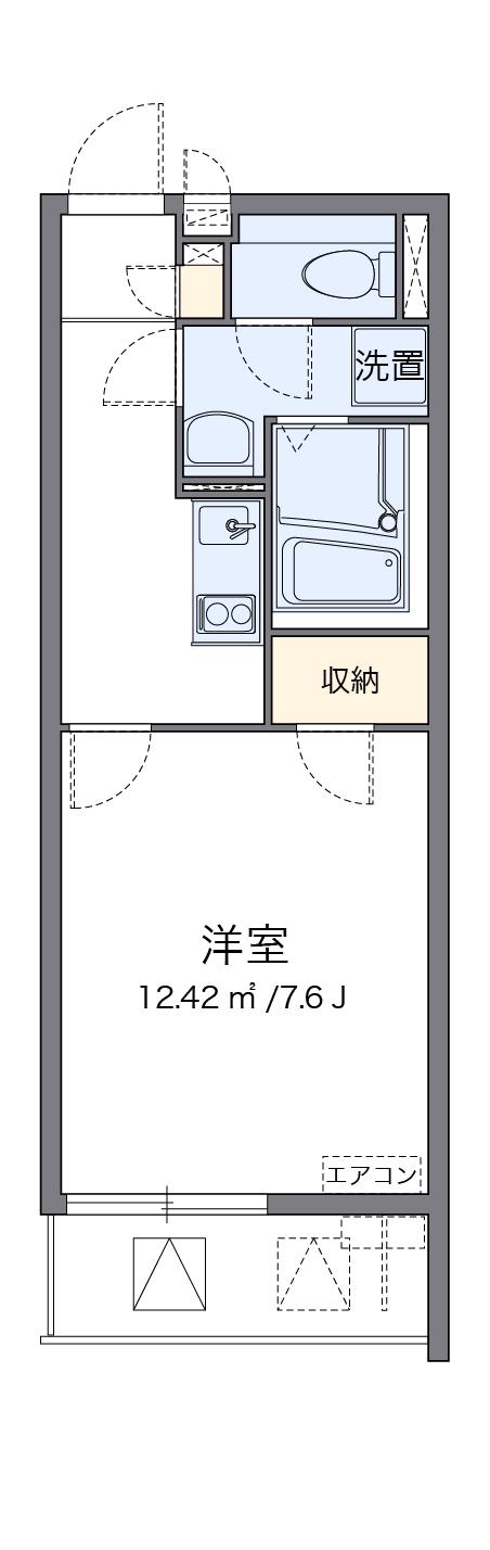 クレイノTATEISHI(1K/2階)の間取り写真