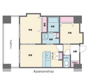 HF西新宿レジデンスウエスト(1SLDK/11階)の間取り写真