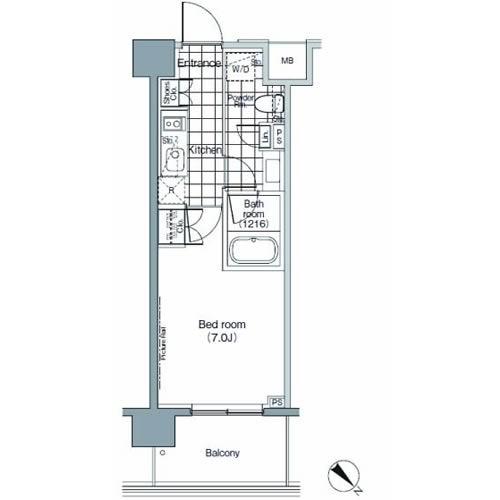リテラス学芸大学(1LDK/2階)の間取り写真