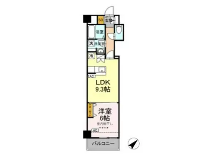 HILL FLAT OSAKI(1LDK/3階)の間取り写真