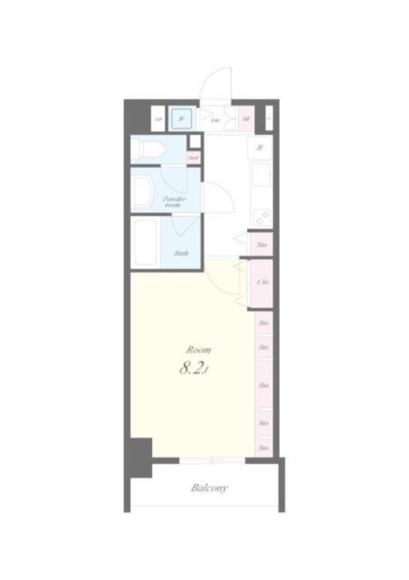 アールコート早稲田(1K/1階)の間取り写真