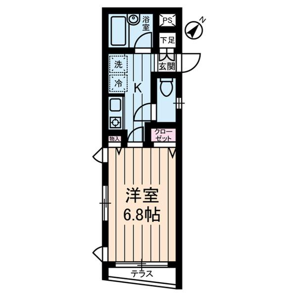 アイビーハウス西六郷(ワンルーム/1階)の間取り写真