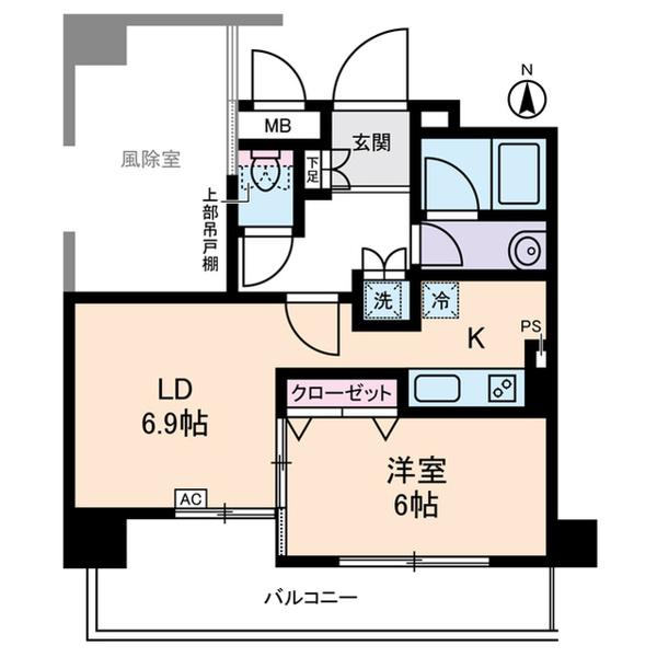 サンクレイドル・レヴィール池袋(1LDK/3階)の間取り写真