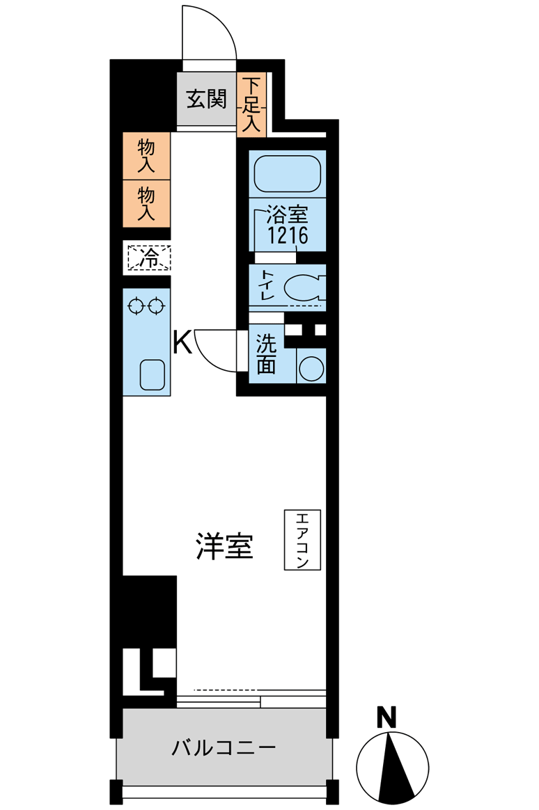 アーデン芝公園(ワンルーム/10階)の間取り写真