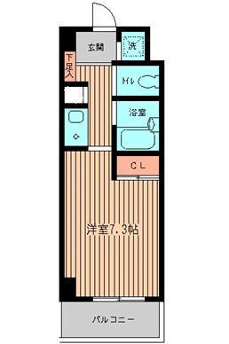 ベジフル北新宿弐番館(1K/6階)の間取り写真