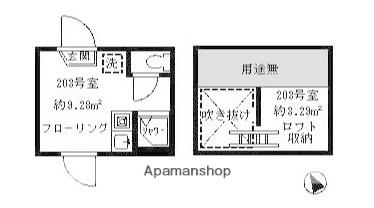ソフィアジェラート(ワンルーム/2階)の間取り写真