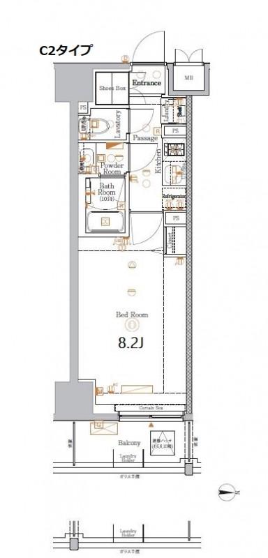 ラクラス蒲田Ⅱ(1K/9階)の間取り写真