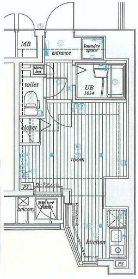 ミリオンプラザ目黒駅前(ワンルーム/3階)の間取り写真