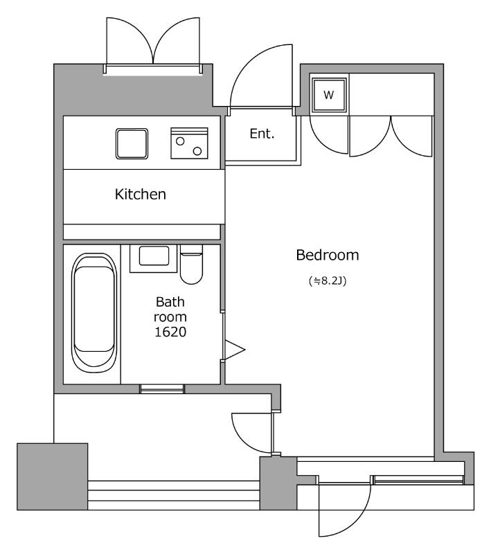 GARDEN ILL YOTSUYA(ワンルーム/11階)の間取り写真