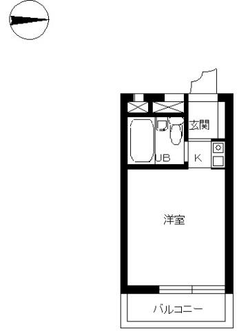 スカイコート新宿(ワンルーム/2階)の間取り写真
