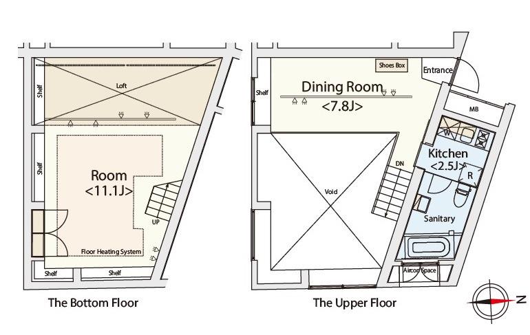 カスタリア恵比寿(1DK/1階)の間取り写真