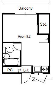 ガーデンヒルズ21(ワンルーム/4階)の間取り写真