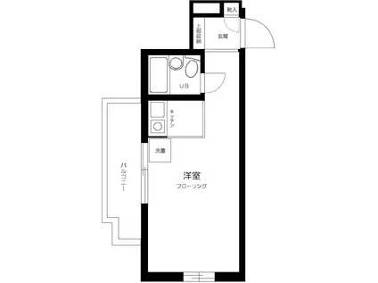 トップ桜新町第2(ワンルーム/2階)の間取り写真