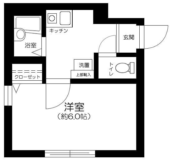 HAS高円寺(1K/1階)の間取り写真