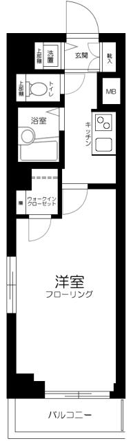 エルミタージュ板橋本町(1K/2階)の間取り写真