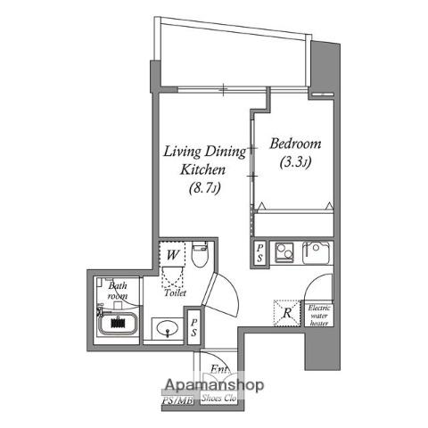 オーパスホームズ三田(1LDK/12階)の間取り写真
