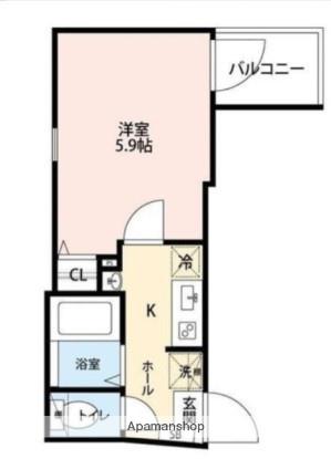 グランクオール代田橋(1K/3階)の間取り写真