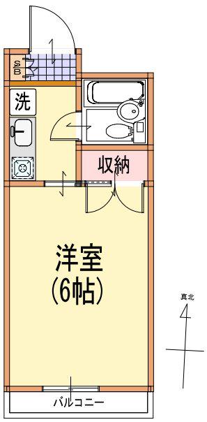コーポラスモリノ(1K/1階)の間取り写真