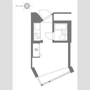 スタジオ明泉(ワンルーム/2階)の間取り写真