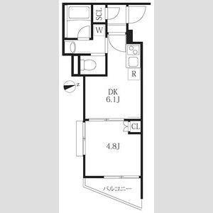 ハーモニーレジデンス神楽坂ヒルズファースト(1DK/2階)の間取り写真