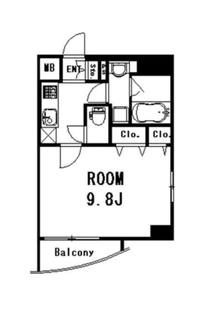 カノンパレス(1K/2階)の間取り写真