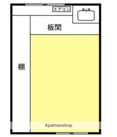 ちどり荘(ワンルーム/2階)の間取り写真