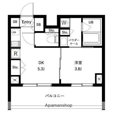 セジョリ高井戸(1DK/4階)の間取り写真