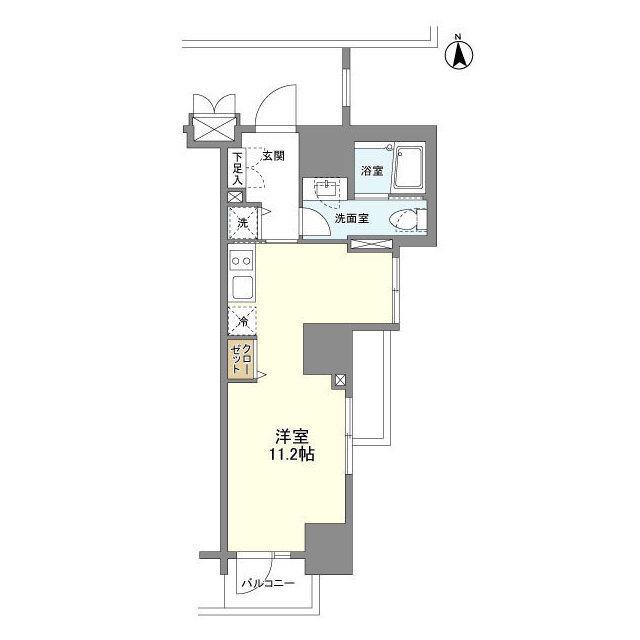 エムレジデンス渋谷神泉(ワンルーム/9階)の間取り写真