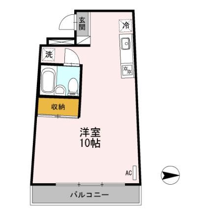 ネオコート久が原(ワンルーム/B1階)の間取り写真