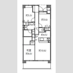 アソシエール溝の口(3LDK/7階)の間取り写真