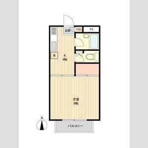 ハウス松園(1K/2階)の間取り写真