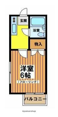 シティフラット浜田山(1K/2階)の間取り写真