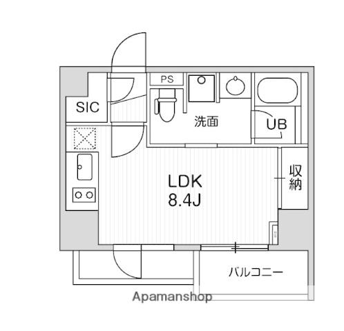 シーズンフラッツ大井町(ワンルーム/2階)の間取り写真