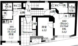 SCHATZ QUELLE KOUENJIKITA(ワンルーム/1階)の間取り写真