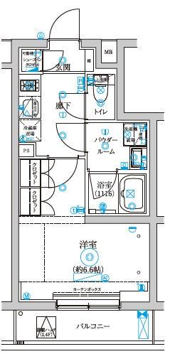 セジョリ中野富士見町(1K/1階)の間取り写真