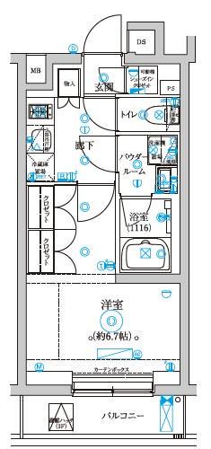 セジョリ中野富士見町(1K/2階)の間取り写真