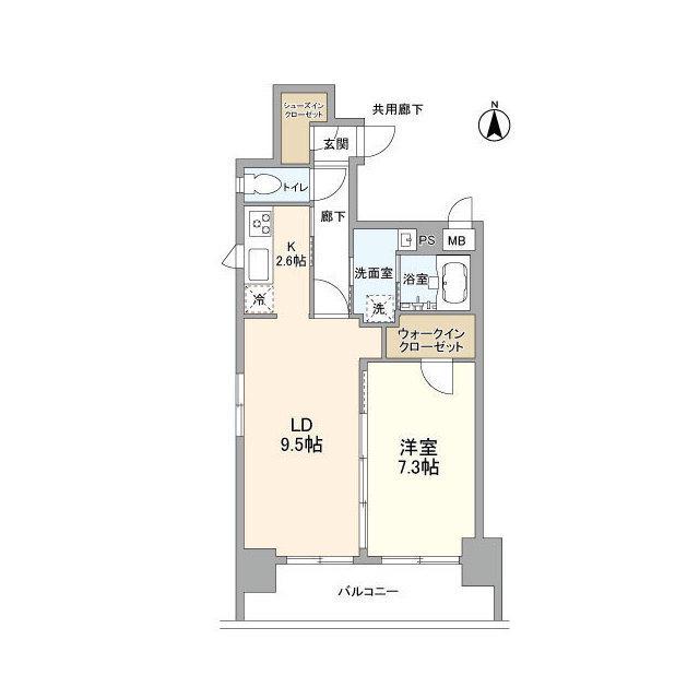 アリュージュ両国(1LDK/4階)の間取り写真