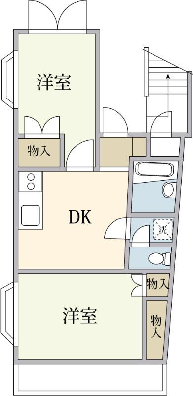 エムアンドエムⅡ(2DK/1階)の間取り写真