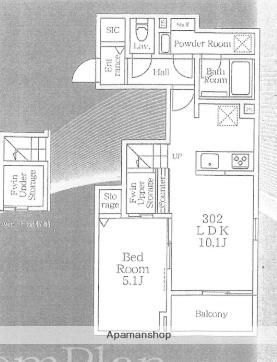ルピナスガーデン代田(1LDK/3階)の間取り写真