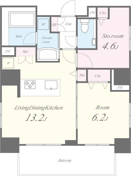 PARK RESIDENCE HARAJUKU(1SLDK/7階)の間取り写真