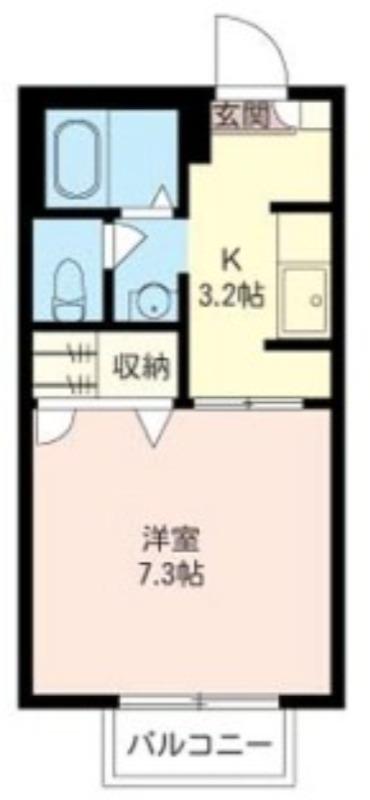 HILLS OTK(1K/2階)の間取り写真