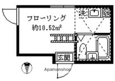 ライフピアカリーナ(ワンルーム/2階)の間取り写真