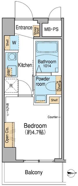 FUU OIMACHI BY LATIERRA(1K/4階)の間取り写真